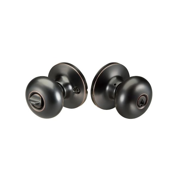 Yale Entry Lock Sinclair Knob Kwikset Keyway Oil Rubbed Bronze Finish SNE10BP6 - main